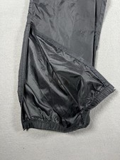 Vintage 90s Nike Black Nylon Windbreaker Track Pants Men Size XL 1/4 Ankle Zip