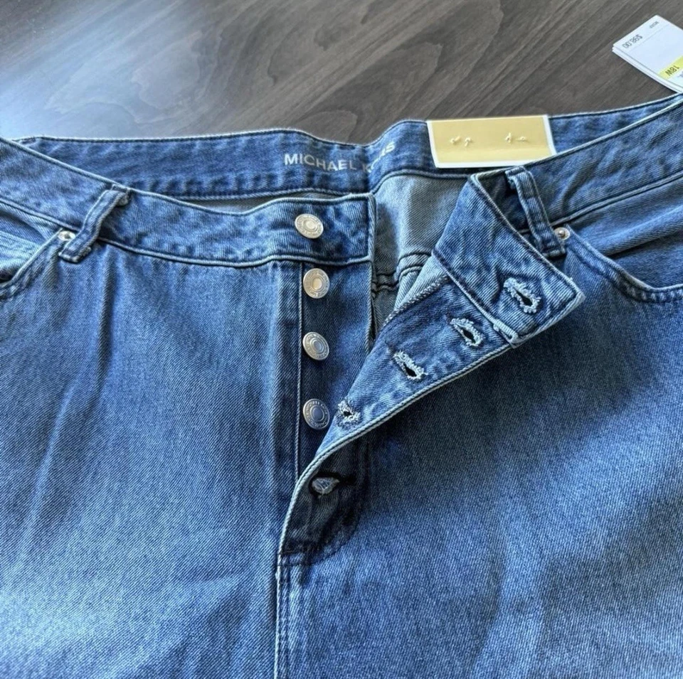 Pantalones de mezclilla para mujer MICHAEL Michael Kors Selma algodón azul ángel lavado 18W nuevos con etiquetas Foto 3 de 4