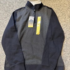 Ted Baker Quarter Zip Men  s Textured Pullover NWT Size Small Blue