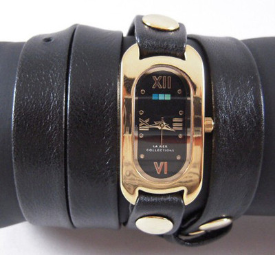 Black & Gold La Mer Wrap Watch La Mer women main image 4