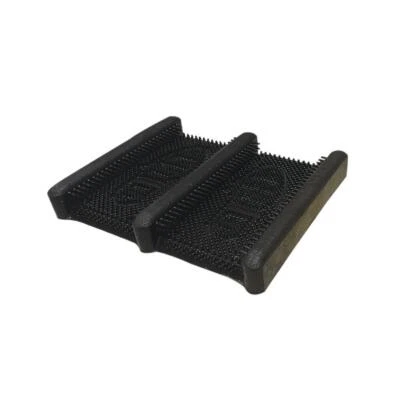 COPPER CREEK MILLS Portable Boot & Shoe Scraper Cleaner Thick Bristle 13"x15" Durable Rubber, Black