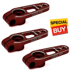 NHX RC 25T M3 CNC Aluminum Futaba / Savox Servo Horn Arms Red 25T (3)