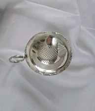 Vintage Silver Plated Tea Strainer on Feet