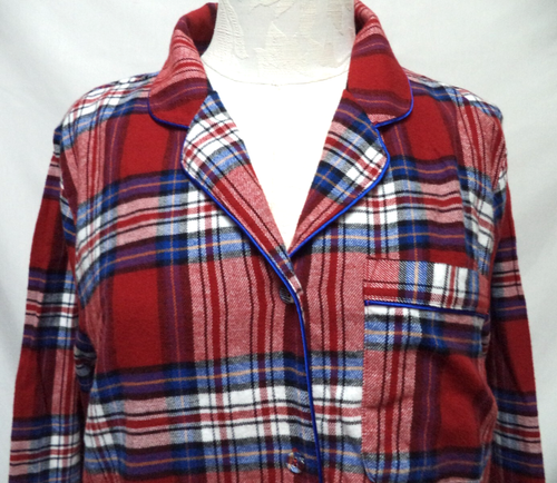 Soft Surroundings flannel plaid Coziest Sleep pajama top NEW NWT Size Medium Md - Picture 4 of 14