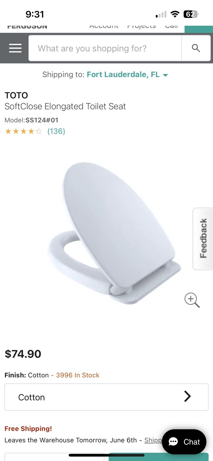 TOTO SS12401 Elongated Soft Close Toilet Seat in Cotton White eBay