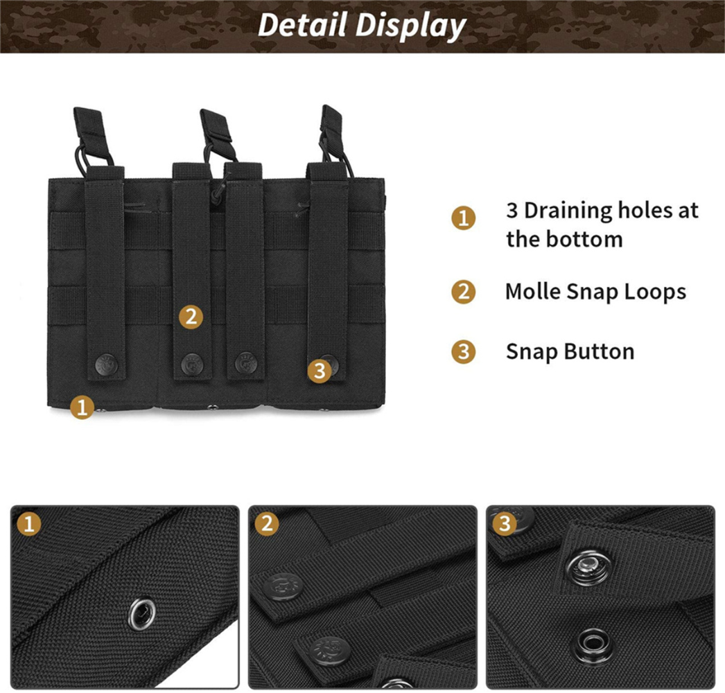 Multicam M4/AR15 MOLLE Open Top Six Rifle Mag Pouch