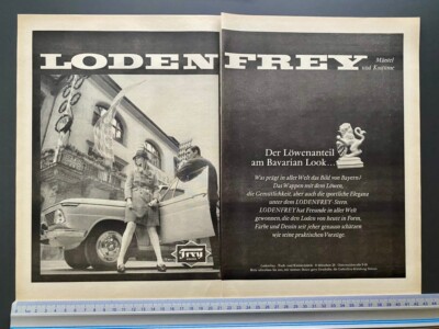 Lodenfrey Bavarian Look BMW Oldtimer Original 1966 Vintage Ad Werbung Reklame