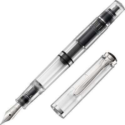 Pelikan Fountain Pen Classic M205 Demonstrator Limited Clear F FINE Nib New