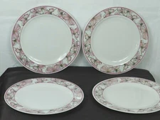  Home Essentials Set of 4 Floral Dinner Plates  10 1/4"