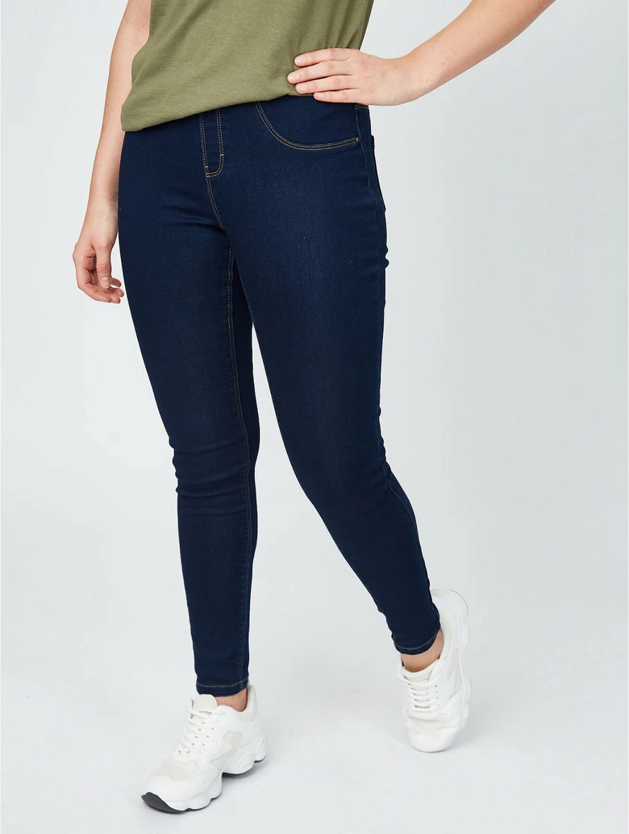 Ex George Pull on Denim Stretch High Rise Jeggings with Elastic