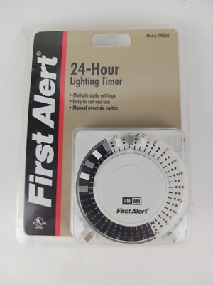 First Alert 24 Hour Lighting Timer Multiple Settings Easy To Set  And Use TM220