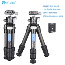 lightweight mini tripod carbon fiber Tabletop tripod stand with 28MM Ballhead