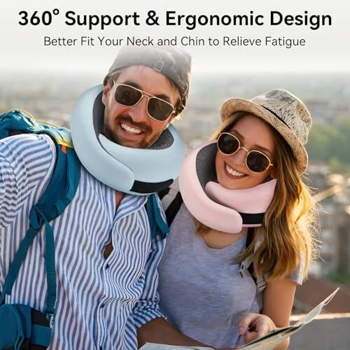 Travel Pillow, 100% Pure Memory Foam Travel Neck Pillow Airplane Neck Support