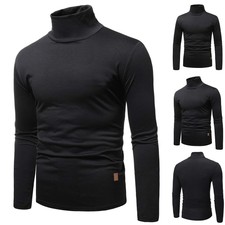 Herren Rollkragen Langarmshirt Pullover Tops ...