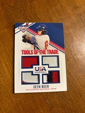Seth Beer 2018 USA Baseball Tools Trade Quad Game Patch Clemson Diamondbacks /25