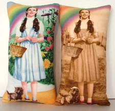 Wizard Of Oz- Dorothy Over The Rainbow, One Cotton Pillow 2 Different Prints New