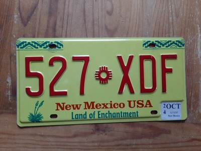 1 x Original USA Nummernschild aus NEW MEXICO - LAND OF ENCHANTMENT*TOP*TOP*TOP