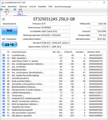 Seagate BarraCuda 7200.12 250GB, 3.5'', 8MB, SATA 6Gb/s (ST3250312AS) 