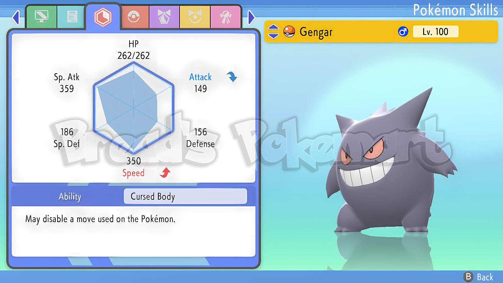 6IV Shiny Gengar Pokemon Brilliant Diamond and Shining Pearl