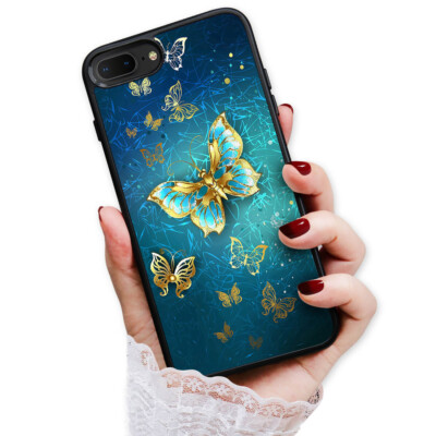 For iPhone 6S Back Case Cover H23084 Blue Butterfly