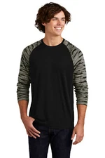 Sport-Tek ST376LS Mens Long Sleeve Drift Camouflage Colorblock T-Shirt