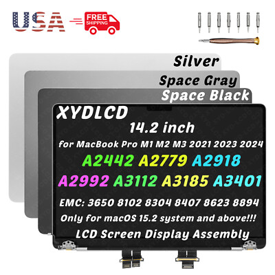 14'' for MacBook Pro A2918 2023 EMC 8304 MTL83LL/A MTLC3LL/A LCD Screen Assembly