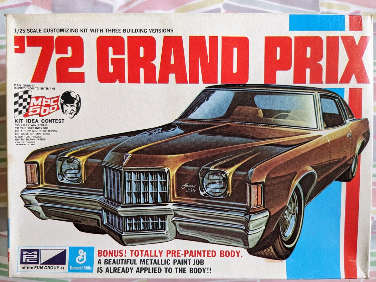 SUPER RARE! *ORIGINAL VINTAGE MPC 1972 PONTIAC GRAND PRIX KIT