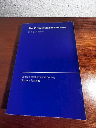 The Prime Number Theorem G.J.O. Jameson -(paperback) Math Theorem | eBay
