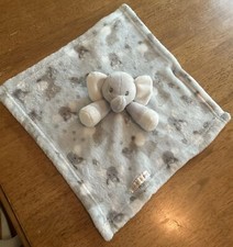 Blankets and Beyond Blue Gray Elephant Stuffed Animal Plush Lovey 14"