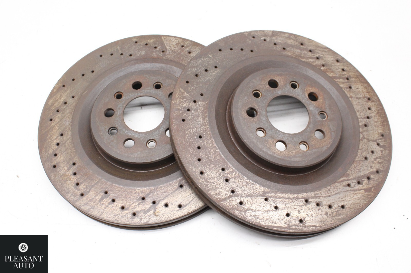 14-17 Maserati Ghibli Front Right & Left Side Brake Rotor Disc Set of 2 Pc OEM