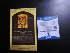 Jocko Conlon signed HOF Postcard Beckett Certified