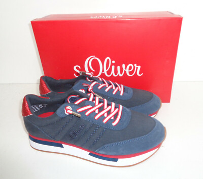 New Ladies Navy Fashion Casual Womens RRP £80 Trainers