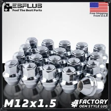 24 Pcs M12x1.5 13/16" Chrome OEM Factory Style Acorn Ford BRONCO/RANGER Lug Nuts