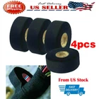 4 Rolls 82ft Car Wiring Loom Tape Adhesive Cloth Fabric Harness Insulation Tape