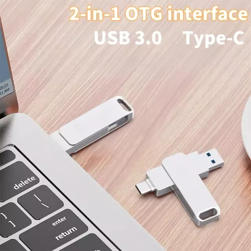 Highspeed USB Stick 2in1 USB-C Type-C 3.0 Dual Speicherstick 1TB 2TB 64TB Metall - Bild 12 von 19