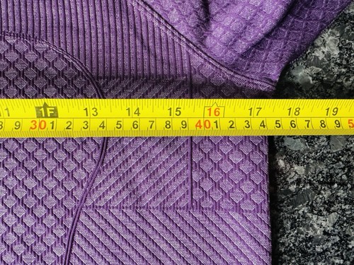 LULULEMON Long Sleeve Womens Rest Less Hoodie Patchwork Galactic Grape Sz 8 EUC - Picture 6 of 6