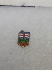 VTG Province of Alberta Coat of Arms Mini Lapel Pin Canada Canadian Provincial