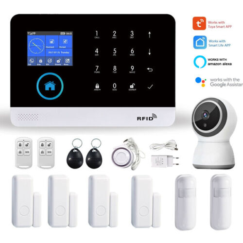 TUYA Smart Life APP WIFI&GSM Wireless Home Security Burglar Alarm System Camera - Afbeelding 1 van 24