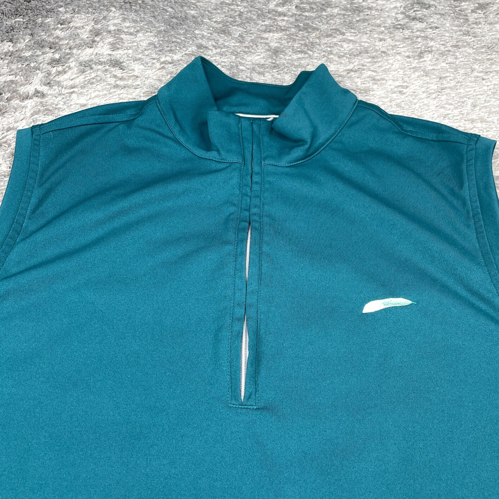 Donald Ross Vest Men Medium Green Active Golf 1/4 Zip Sleeveless Jacket