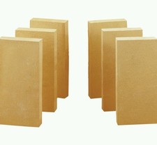 6 ESTUFA DE LEÑA REFRACTARIA DE LADRILLO FUEGO DE ARCILLA DIVIDIDA TAMAÑO MEDIO 9"×41/2"×11/4"