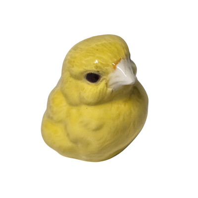 Vintage Yellow Chick Figurine Miniature Porcelain Baby Bird Easter