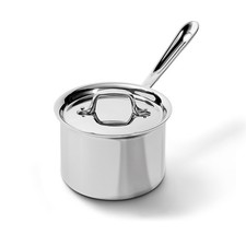 All-Clad D3 3-Ply Stainless Steel Sauce Pan with Lid 2 2 Quarts, Silver 
