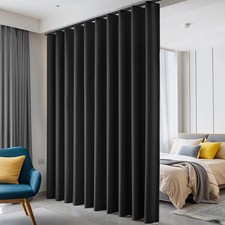 Room Divider Curtains Blackout Ceiling Track with Hook Wall Mount Sliding Door