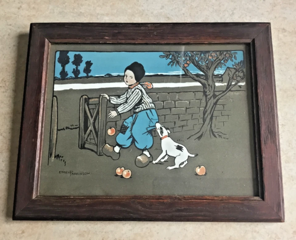 Lithographie encadrée d’Ethel Parkinson, circa 1940. - Photo 2/4