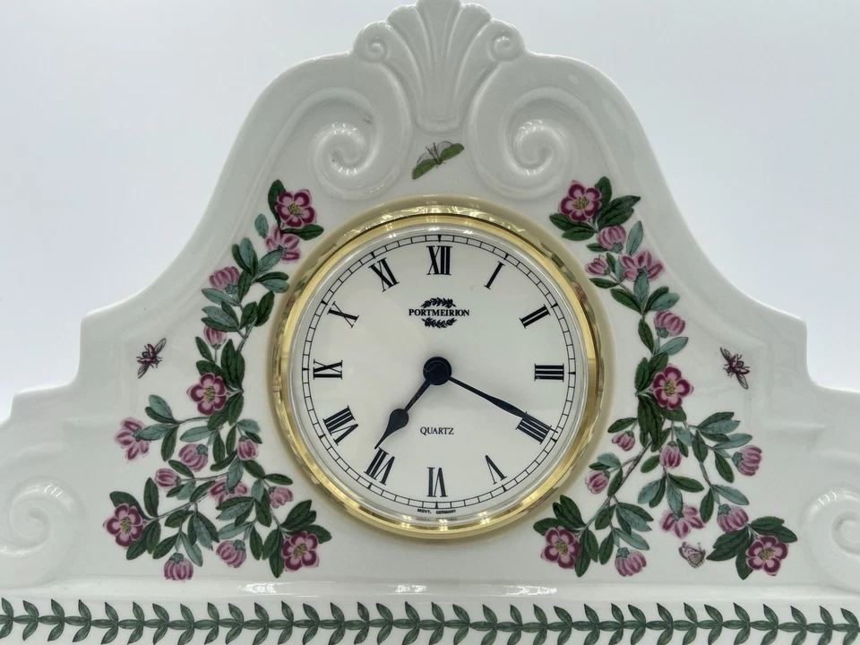 Vintage Portmeirion Jardim Botânico Grande Relógio Manto Quartzo Feito na Inglaterra - Imagem 2 de 4