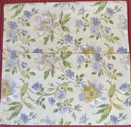 Two Handmade Envelope Back Cushion Covers Laura Ashley Pale Yellow/Green Fabric - Picture 3 of 3