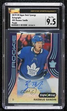 2019 Synergy Rookies Purple 29/38 Rasmus Sandin #83 CSG 9.5 Mint Plus Auto 07uq