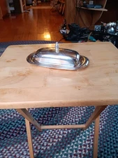 SILVERPLATE BUTTER DISH WITH LID. 1196