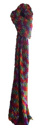 Fruity Loopy 66 Inch Long Hand Knit Scarf