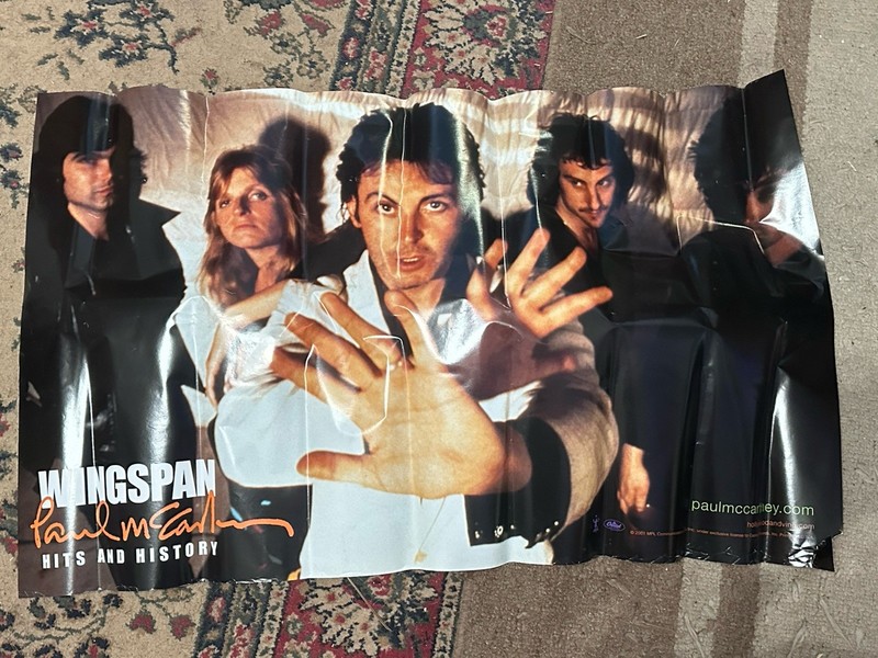 Paul McCartney Wingspan Promo Poster 22 x 35 2001 Rare Vintage Beatles Original